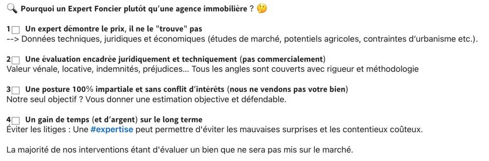 Pourquoi choisir un Expert Foncier plutôt qu'une agence immobilière ?